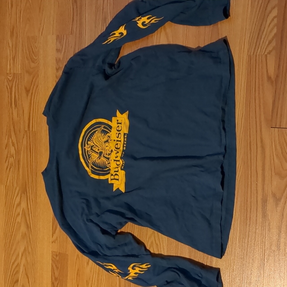 Pacsun Budweiser Long Sleeve Crew Neck Shirt 100% Cotton